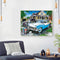 Canvas Painted Oil Paint By Numbers Washing Car Wall Art Modern Bedroom Decor
