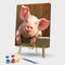 40x50cm Pig Painting By Numbers DIY Canvas Wall Picture Hand Painted Home Dec