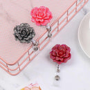 Retractable Stationery Lanyards Badges Holder Key Ring Rose Shape Badge Reel
