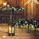 Christmas Lantern Wind Lights Fireplace Plastic Desk Night Light (Santa) Newly