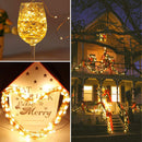 Solar String Lights Waterproof Copper Wire Fairy Lamp (Warm White 200LED) Newly