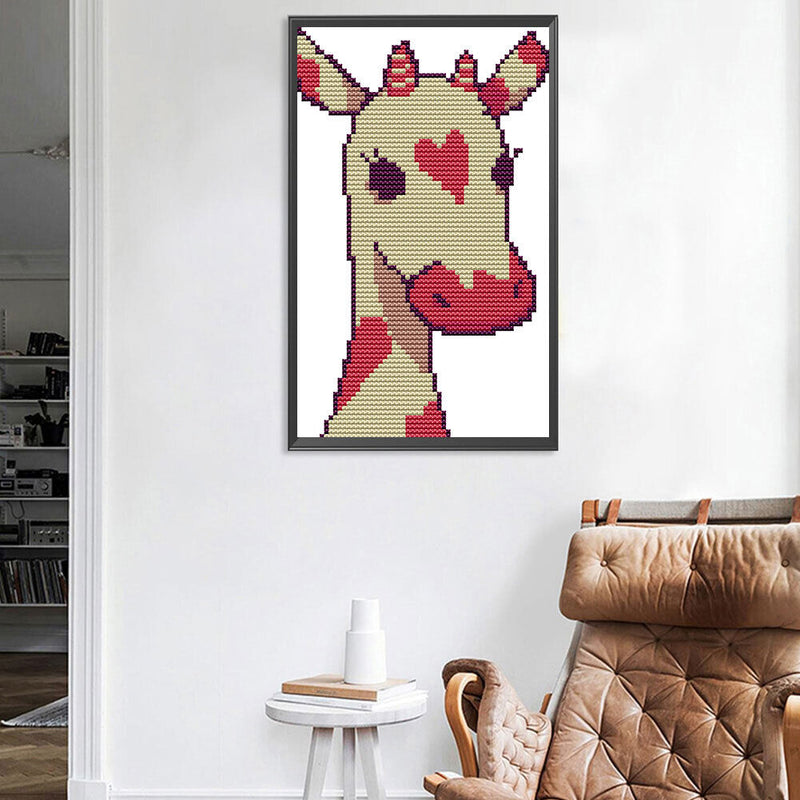#A 14CT Partial Cross Stitch Animal Stamped DIY Embroidery Cotton Thread Needl