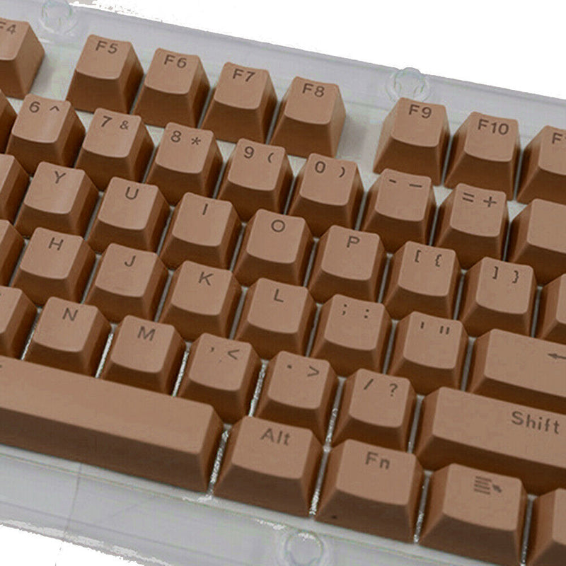 104pcs Universal Mechanical Keyboard Keycap PC Bakclit Key Cap Set (Coffee)