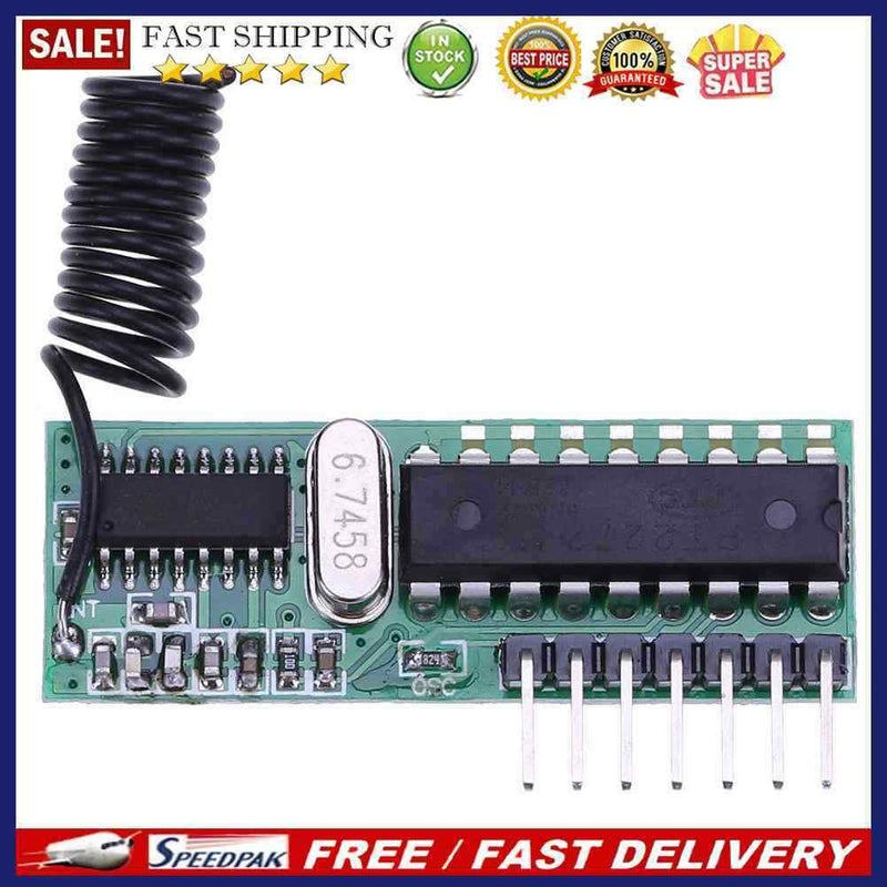 Wireless Superheterodyne Decoding Receiver Transmitter Module Kit 433Mhz