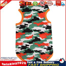 Camouflage Pet Shirt Clothes Spring Summer Dog Puppy Vest Outfit(Orange/S) Newly