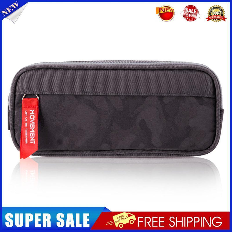 Large Capacity Multi-function Canvas Pencil Case Zipper Makeup Bag (Grey)