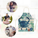 Crab Print Apron Household Cooking Kitchen Chef Dinner Apron Bib Anti Oil Splash