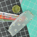 Pencil Box Candy Color Transparent Pen Storage Bag Pencil Bag Daisy Pencil Case
