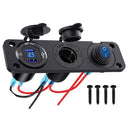 For Car Car Cigarette Lighter LED Rocker Switch Panel 12V Outlet On-Off Switch