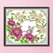 Partial Embroidery Flower Butterfly 14CT Printed Cross Stitch Cotton Kit Decor