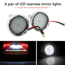 1 Pair LED Car Puddle Lights Under Side Mirror Lamps for Ford F-150 2007-2014