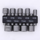 9pcs/Set 5mm - 13mm Hex Socket Sleeve Nozzles Nut Driver Set Drill Bit Adapt