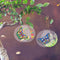 2pcs 5D Diamond Painting Keyring DIY Round Keychain Bag Pendant (YSK205)