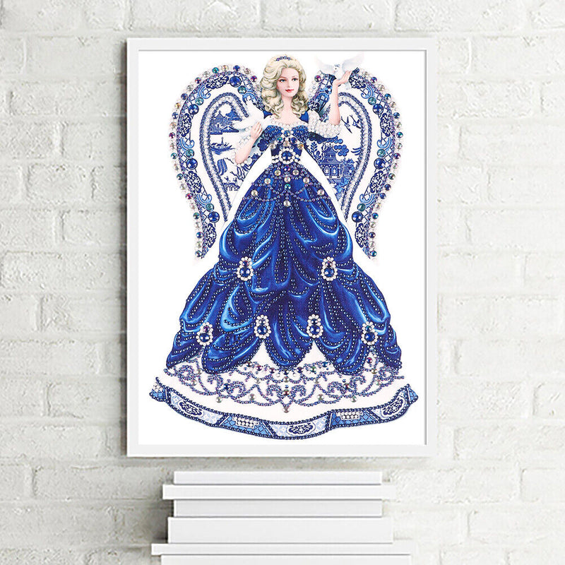 Art Wing Dress Beauty 5D Diamond Painting DIY Special Shaped Kit (UP069) Newly