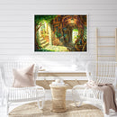 5D DIY Diamond Painting Old Wooden House Corridor Kits Full Round Drill Crafts