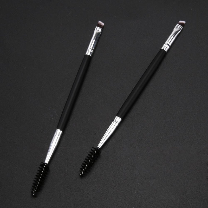 6pcs Double Ended Eyebrow Brush Eyelash Brush Wooden Handle Eye Makeup Tool