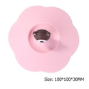 Torx Silicone Cup Cover Heat-resistant Leak Proof Cartoon Lid (Pink Bear)
