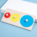 Geometric Hand Grabbing Board Wooden Jigsaw Children Educational Toys (A) Newly