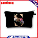 Alphabet Flower Printed Cosm Bag, Travel Storage, Cosm