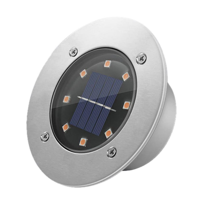 8LED Solar Underground Light Waterproof Garden Buried Lamp (Warm Light) Newly