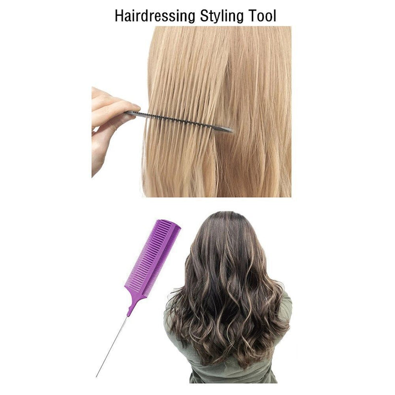 Styling Coloring Hair Brush Pin Tail Highlighting Hair Comb Double-sided