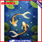 Goldfish in the Pond Oil Paint By Numbers DIY Arts Home Decoration Gift Unframed