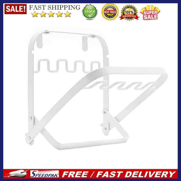 Foldable Garbage Bag Holder Accessories Hanging Rack for Camping Picnic (White)