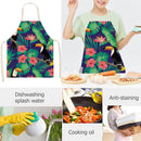 Kitchen Linen Apron Bird Print Home Cooking Baking Bib Cleaning Accessories