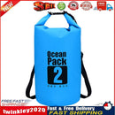 2L Waterproof Dry Bag Swimming Outdoor Drift Kayaking Storage Pack (Blue) Newly
