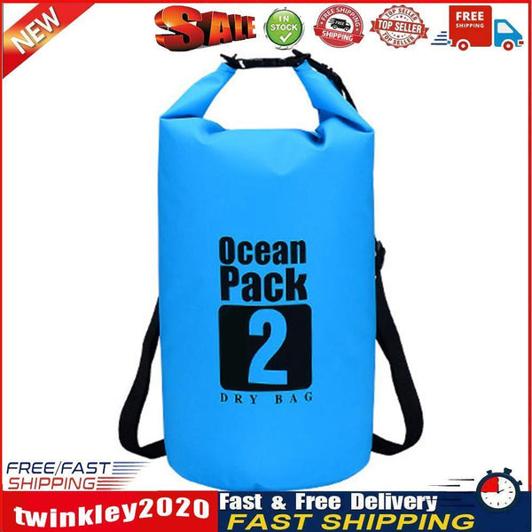 2L Waterproof Dry Bag Swimming Outdoor Drift Kayaking Storage Pack (Blue) Newly