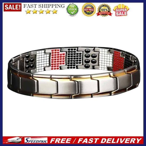 Healing Protect Health Balance Bracelets Metal Energy Power Male Casual Jewelry