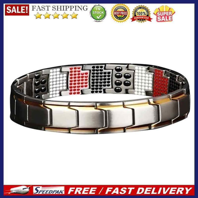 Healing Protect Health Balance Bracelets Metal Energy Power Male Casual Jewelry