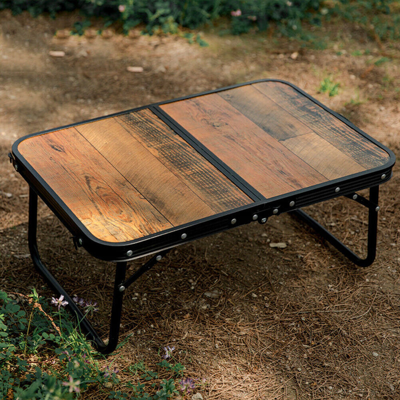 Mountainhiker Outdoor Table Multi-Purpose Table Desk Retro Wood Grain for H