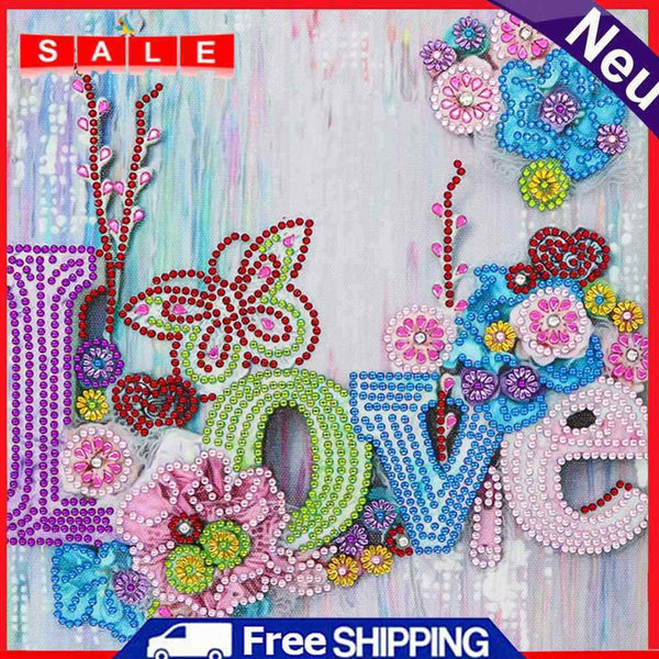 5D DIY Special Shaped Diamond Painting Love Cross Stitch Kit Home Bedroom Decor
