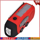 Hand Crank Solar Powered AM/FM/NOAA Radio Charger Emergency LED Flashlight