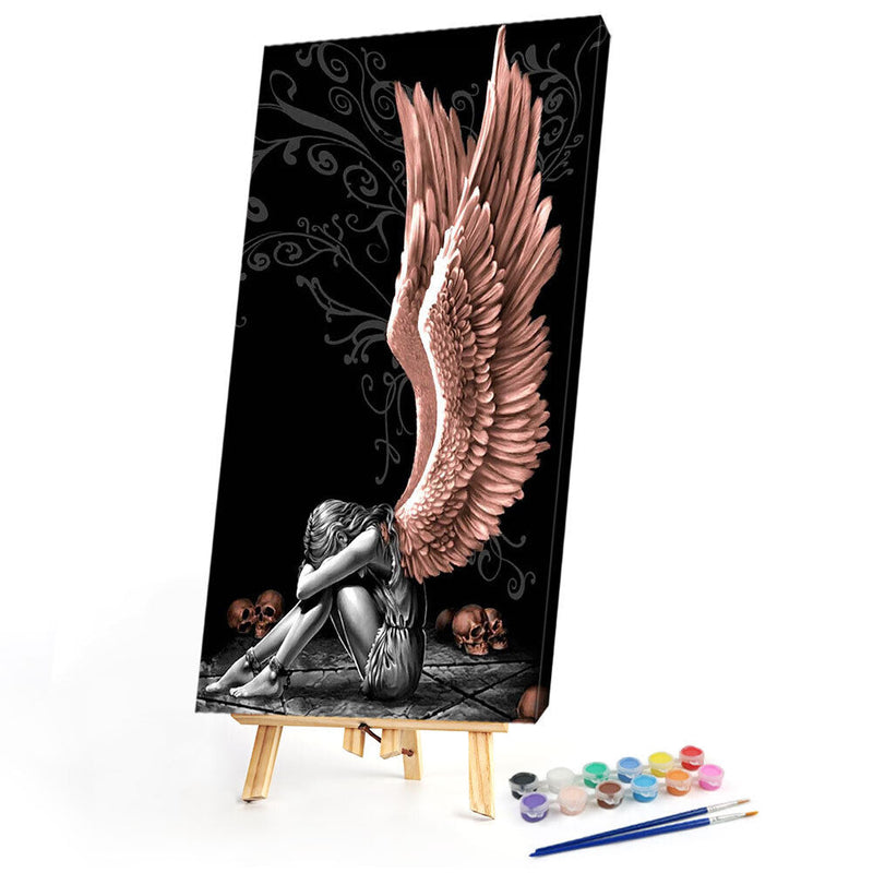 Angel Oil Paint By Numbers Kits DIY Handpainted on Canvas Wall Art Picture Craft