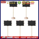 5x5pcs Mini Wooden Chalk Blackboard Signs Chalkboard Message Board (Flower)