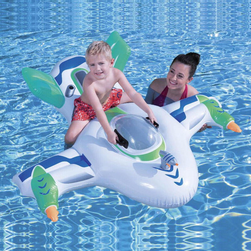 Inflatable Water Jet Swimming Rings Kid Floating Pool Beach Air Cushion Bed