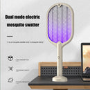 Electric Insect Swatter USB Rechargeable Led Light Mosquito Killer (Beige) Newly