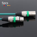 5pcs 3Pin XLR Male to XLR Female Audio Microphone Cable Mixer Adapter Wire