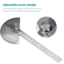 Stainless Steel Protractor 0-180 Degrees 14.5cm Angle Ruler Goniometer Newly