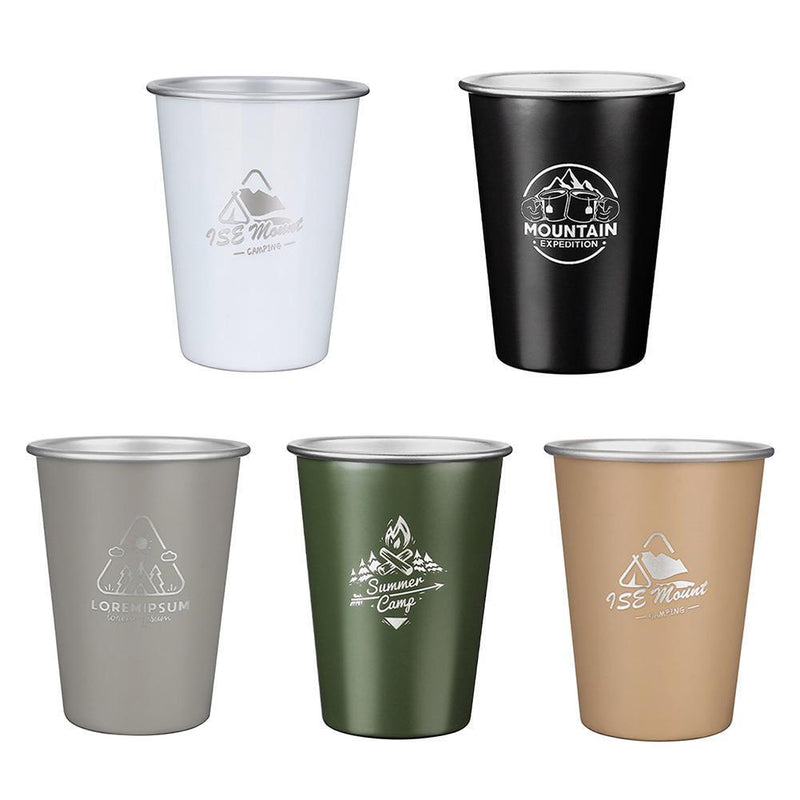 Stainless Steel Camping Cup Outdoor Travel Coffee Beer Drinks Mugs (Mud)