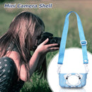 Portable Mini Cartoon Camera Cover Adjustable Silicone Shell (Blue Dog) Newly