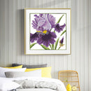 14CT Partial Cross Stitch Purple Flower Counted DIY Embroidery Kits Handmad