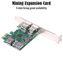 PCI-Express 1X USB 3.0 Riser PCI-E 1 to 4 Expansion Extender for PC Case USB Kit