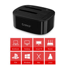 ORICO USB 3.0 to 2.5 3.5 SATA Dual Bay External HDD SSD Docking Station