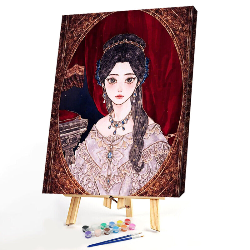 Beauty Girl Oil Paint by Numbers Hand Painted Frameless Picture Home Ornament