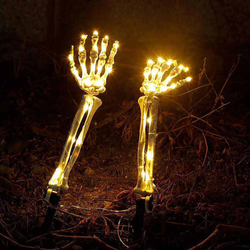 1 Pairs Ghost Hand Light Holiday Party Decor for Lawn Driveway Terrace Sidewalk