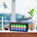 Portable Wireless Bluetooth-compatible Stereo Speaker with Colorful LED Lig