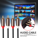1m 2 RCA to 2 RCA Cable Male to Male Audio Cord for TV Amplifier Soundbox Newly